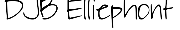 DJB Elliephont font preview